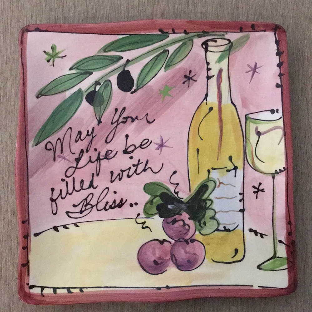 Julia Junkin 11” Square Platter- Vintage NWOT